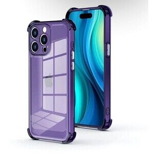 Apple Soft TPU Case IPhpne 14 Pro Shockproof Protective Case Transparent Purple